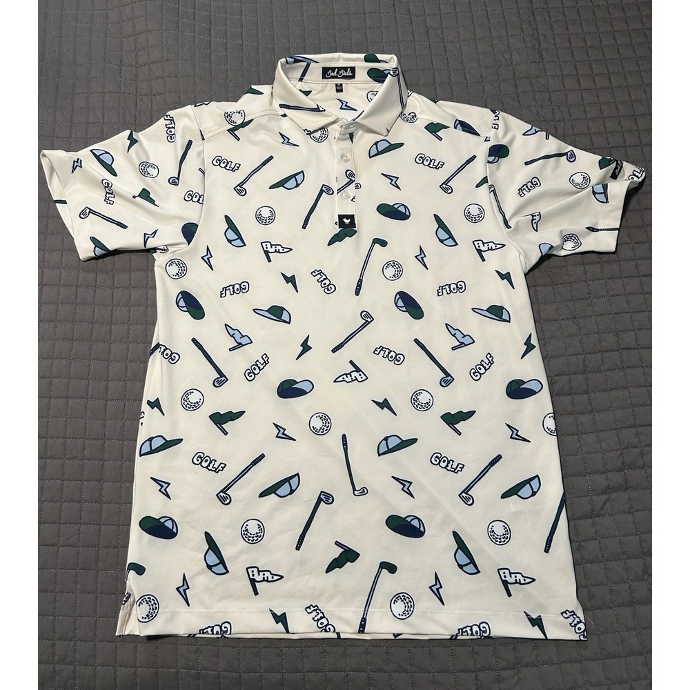 Bad Birdie Stretch Performance Hat Club Ball Polo Golf Shirt Men's M